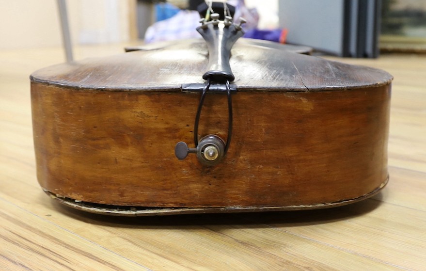 An early 19th century cello, possibly English, length of back 29 inches, cased